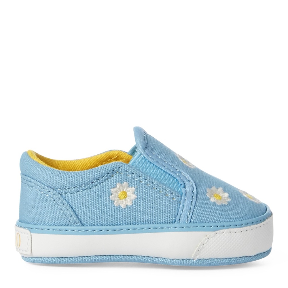 Ralph Lauren baby Blue Slip-On Shoes with Daisy Design